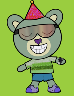 Best Polygon NFT Collection on Opensea - Jolly Teddy Party #4977