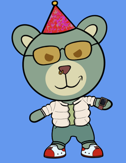 Best Polygon NFT Collection on Opensea - Jolly Teddy Party #504