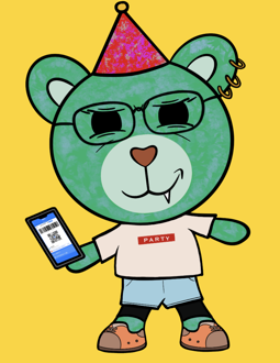Best Polygon NFT Collection on Opensea - Jolly Teddy Party #5071