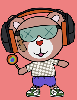 Best Polygon NFT Collection on Opensea - Jolly Teddy Party #5338