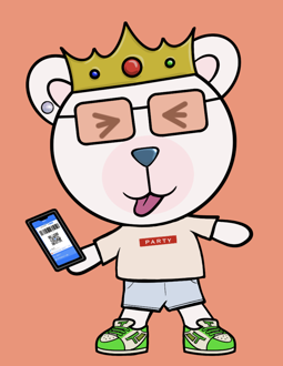 Best Polygon NFT Collection on Opensea - Jolly Teddy Party #5344