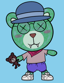 Best Polygon NFT Collection on Opensea - Jolly Teddy Party #5834