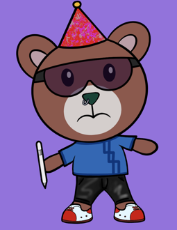 Best Polygon NFT Collection on Opensea - Jolly Teddy Party #6000