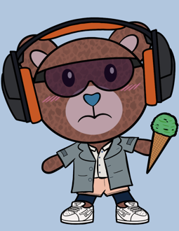 Best Polygon NFT Collection on Opensea - Jolly Teddy Party #6044