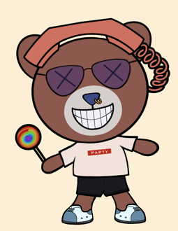 Best Polygon NFT Collection on Opensea - Jolly Teddy Party #6183