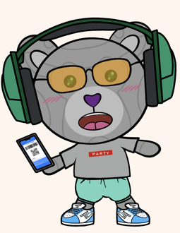 Best Polygon NFT Collection on Opensea - Jolly Teddy Party #6199