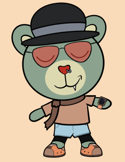 Best Polygon NFT Collection on Opensea - Jolly Teddy Party #6534