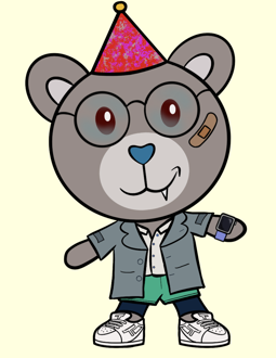 Best Polygon NFT Collection on Opensea - Jolly Teddy Party #6544