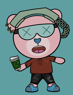 Best Polygon NFT Collection on Opensea - Jolly Teddy Party #6818