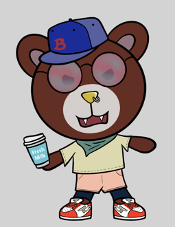 Best Polygon NFT Collection on Opensea - Jolly Teddy Party #7103