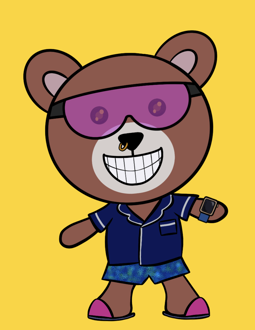Best Polygon NFT Collection on Opensea - Jolly Teddy Party #7108