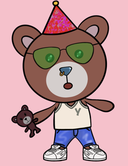 Best Polygon NFT Collection on Opensea - Jolly Teddy Party #7205