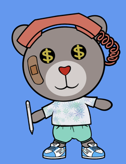 Best Polygon NFT Collection on Opensea - Jolly Teddy Party #7958