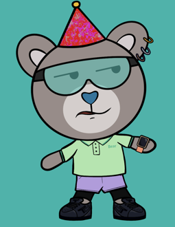 Best Polygon NFT Collection on Opensea - Jolly Teddy Party #796