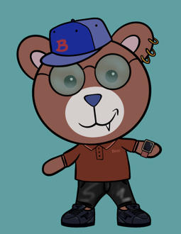 Best Polygon NFT Collection on Opensea - Jolly Teddy Party #8054