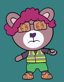 Best Polygon NFT Collection on Opensea - Jolly Teddy Party #8056
