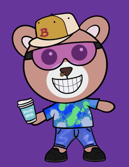 Best Polygon NFT Collection on Opensea - Jolly Teddy Party #8063