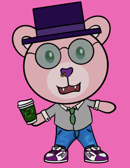 Best Polygon NFT Collection on Opensea - Jolly Teddy Party #8066