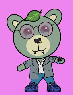 Best Polygon NFT Collection on Opensea - Jolly Teddy Party #8077