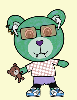 Best Polygon NFT Collection on Opensea - Jolly Teddy Party #8166