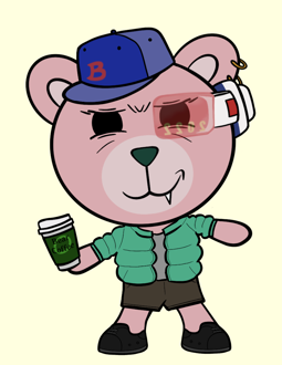 Best Polygon NFT Collection on Opensea - Jolly Teddy Party #8176