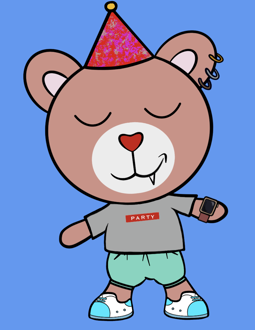 Best Polygon NFT Collection on Opensea - Jolly Teddy Party #8251