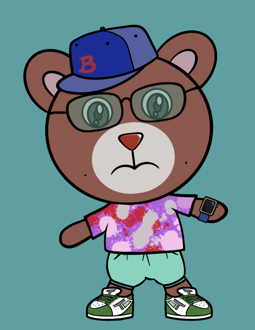 Best Polygon NFT Collection on Opensea - Jolly Teddy Party #8282