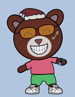 Best Polygon NFT Collection on Opensea - Jolly Teddy Party #8390