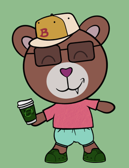 Best Polygon NFT Collection on Opensea - Jolly Teddy Party #8424