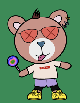 Best Polygon NFT Collection on Opensea - Jolly Teddy Party #8624