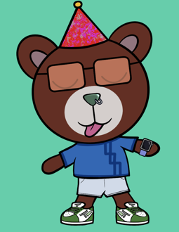 Best Polygon NFT Collection on Opensea - Jolly Teddy Party #8638
