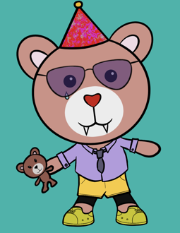 Best Polygon NFT Collection on Opensea - Jolly Teddy Party #8718