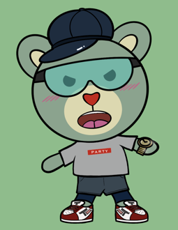 Best Polygon NFT Collection on Opensea - Jolly Teddy Party #874