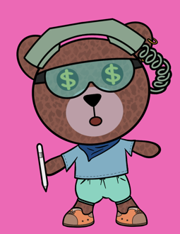 Best Polygon NFT Collection on Opensea - Jolly Teddy Party #8775