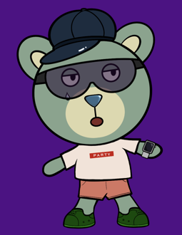 Best Polygon NFT Collection on Opensea - Jolly Teddy Party #8789