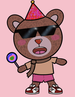 Best Polygon NFT Collection on Opensea - Jolly Teddy Party #8806