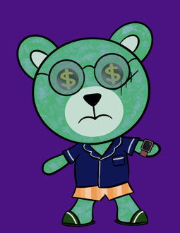 Best Polygon NFT Collection on Opensea - Jolly Teddy Party #8808