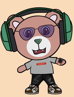 Best Polygon NFT Collection on Opensea - Jolly Teddy Party #8910