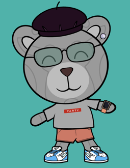 Best Polygon NFT Collection on Opensea - Jolly Teddy Party #8935