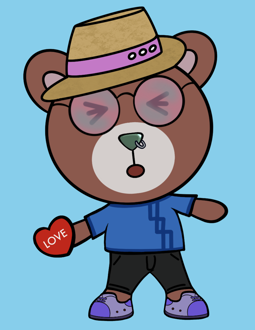 Best Polygon NFT Collection on Opensea - Jolly Teddy Party #8986