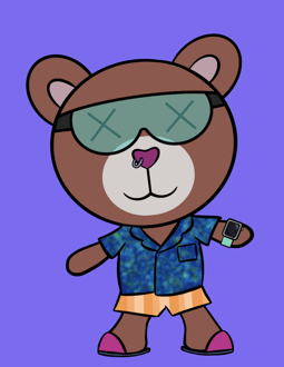 Best Polygon NFT Collection on Opensea - Jolly Teddy Party #9015