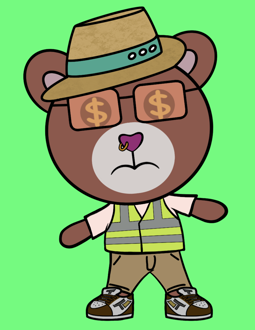 Best Polygon NFT Collection on Opensea - Jolly Teddy Party #9077