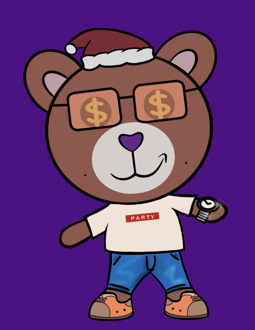 Best Polygon NFT Collection on Opensea - Jolly Teddy Party #9162
