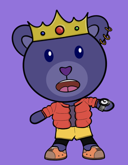 Best Polygon NFT Collection on Opensea - Jolly Teddy Party #9186