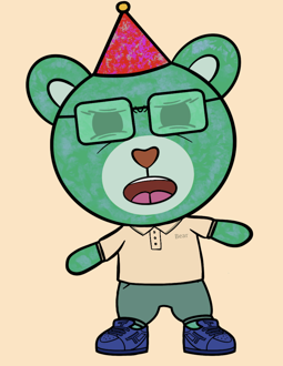 Best Polygon NFT Collection on Opensea - Jolly Teddy Party #9190