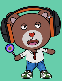 Best Polygon NFT Collection on Opensea - Jolly Teddy Party #9244
