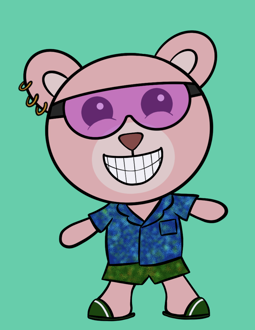 Best Polygon NFT Collection on Opensea - Jolly Teddy Party #9347