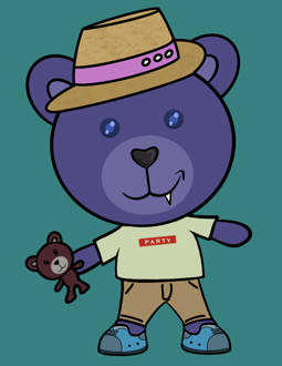 Best Polygon NFT Collection on Opensea - Jolly Teddy Party #9391