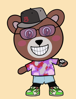 Best Polygon NFT Collection on Opensea - Jolly Teddy Party #9528