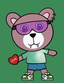 Best Polygon NFT Collection on Opensea - Jolly Teddy Party #9619